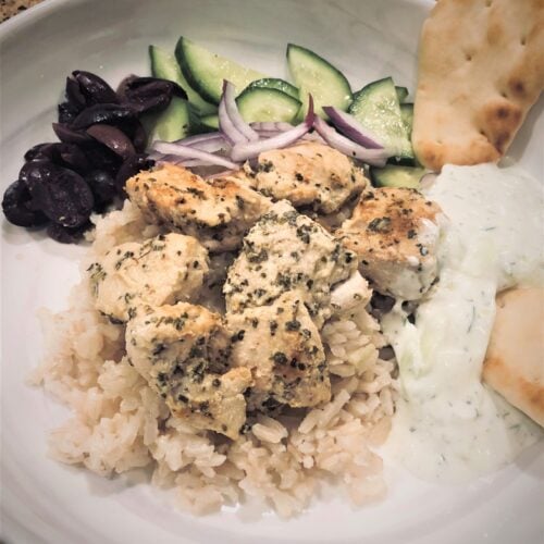 Greek Chicken Bowl with Tzatziki Sauce