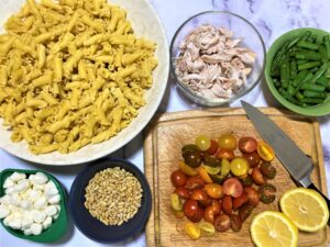 Italian Chicken Pasta Salad Prep