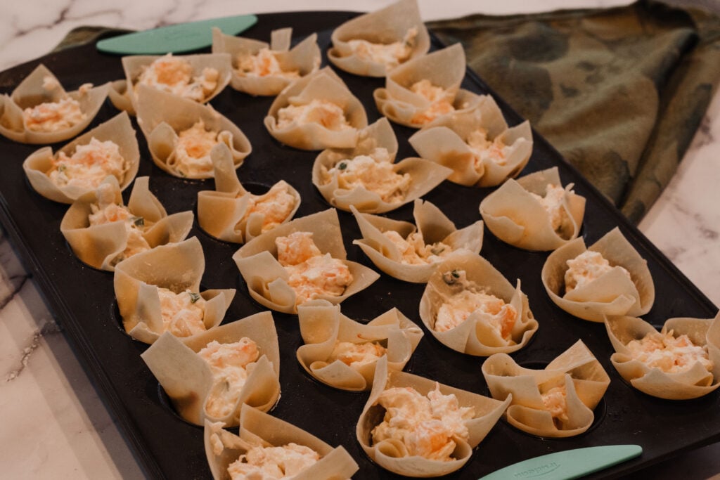 Cream Cheese and Shrimp Wonton Appetizers