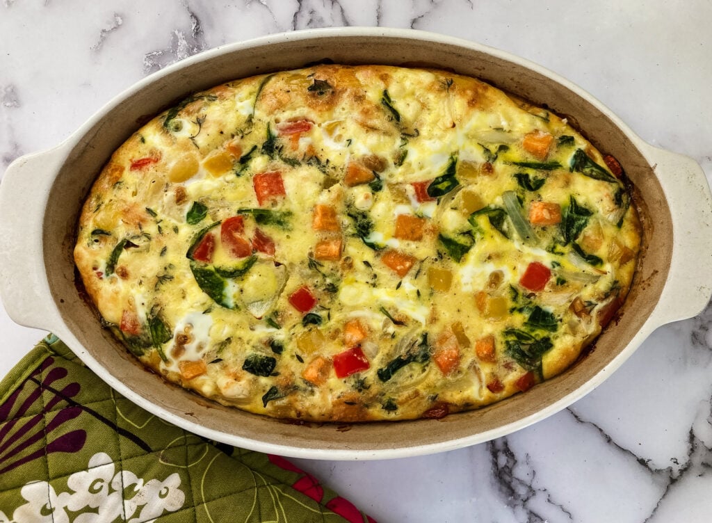 easy baked vegetable frittata