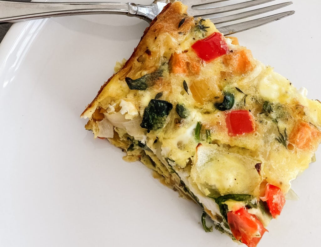 baked vegetable frittata recipe