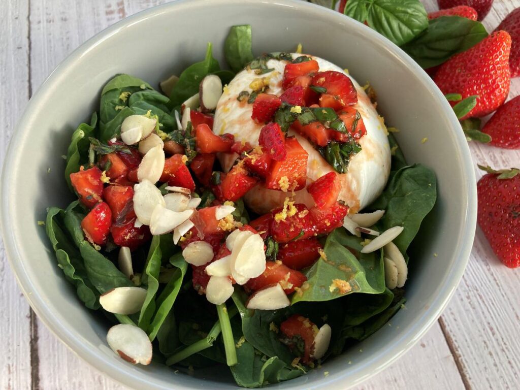 recipe for strawberry spinach salad